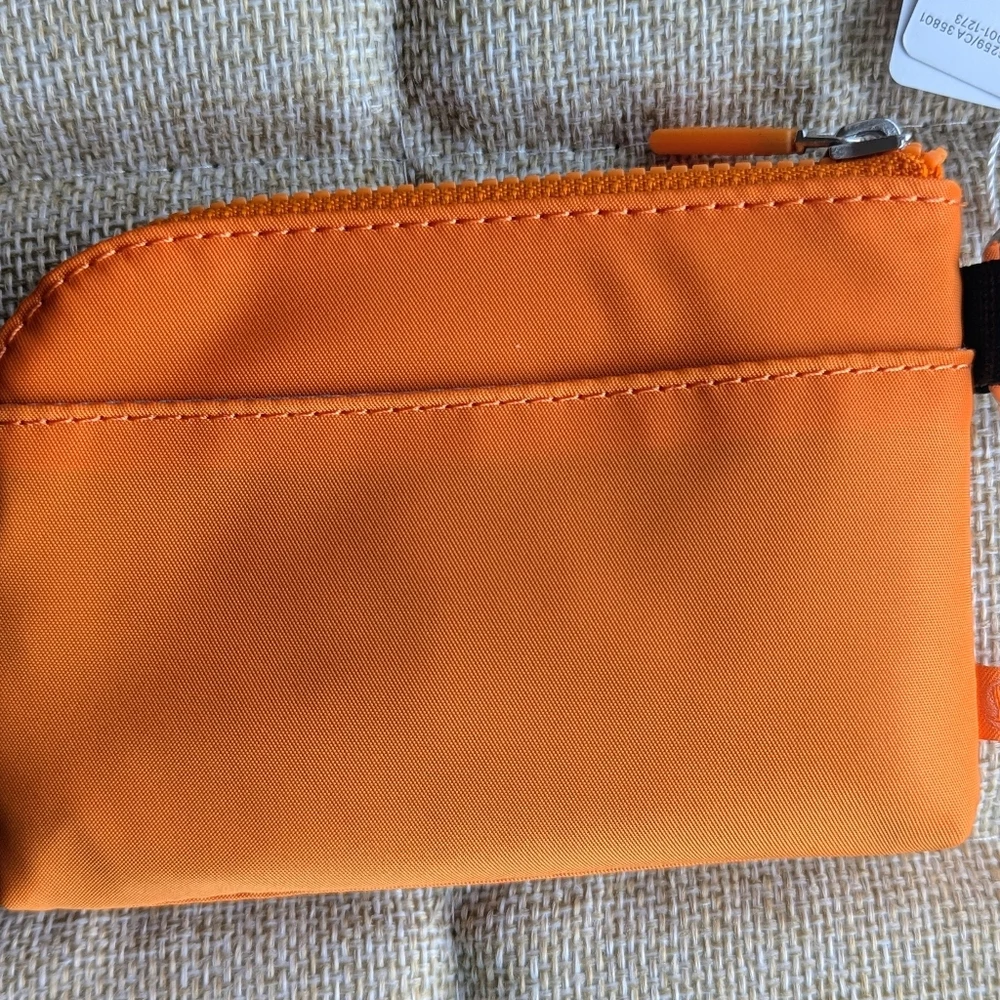 Lululemon Clippable Card Pouch In a Vibrant Orange color. NWT.  Free Ship. - Picture 2 of 4